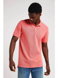 lee® ανδρική μπλούζα πόλο μονόχρωμη `garment` - 112349955 ροζ