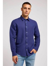 lee® ανδρικό πουκάμισο μονόχρωμο regular fit - 112349964 μπλε σκούρο