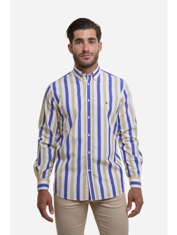 the bostonians ανδρικό ριγέ πουκάμισο με button-down γιακά