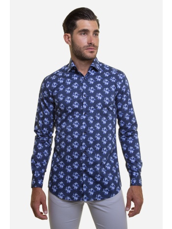 the bostonians ανδρικό πουκάμισο με floral print slim fit 