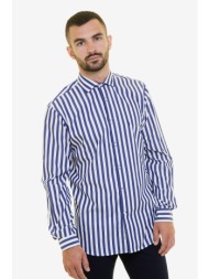the bostonians ανδρικό πουκάμισο με ριγέ σχέδιο regular fit - ans4516 μπλε σκούρο