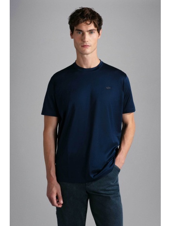 paul&shark ανδρικό t-shirt μονόχρωμο - 24411021 μπλε σκούρο