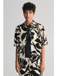 gant γυναικείο πουκάμισο με palm print relaxed fit - 4300335 μπεζ
