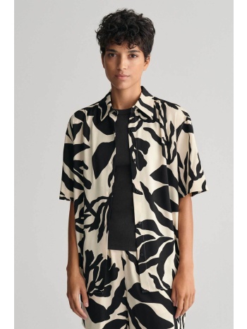 gant γυναικείο πουκάμισο με palm print relaxed fit 