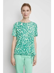 gerry weber γυναικεία μπλούζα με all-over print comfortable fit - 260060-66411 πράσινο