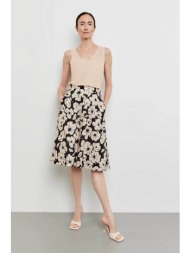 gerry weber γυναικεία midi φούστα με floral print a-line - 310015-31511 εκρού