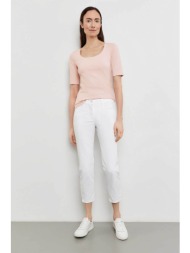 gerry weber γυναικείο τζην παντελόνι cropped πεντάτσεπο slim fit - 925055-67965 λευκό