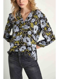 attrattivo γυναικεία μπλούζα τουνίκ με all-over floral print - 9917988 μαύρο