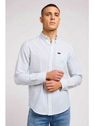 lee® ανδρικό πουκάμισο με ριγές button down - 112349979 λευκό