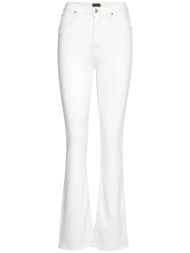 lee® γυναικείο τζην παντελόνι μονόχρωμο flared fit - 112354484 λευκό
