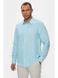 lee® ανδρικό πουκάμισο μονόχρωμο regular fit - 112349050 γαλάζιο