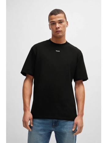 hugo boss ανδρικό t-shirt μονόχρωμο βαμβακερό με ανάγλυφο
