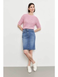 gerry weber γυναικεία mini φούστα denim πεντάτσεπη με washed-out effect - 211007-66832 denim blue