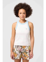 wrangler® γυναικεία αμάνικη μπλούζα slim fit - 112350193 λευκό