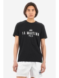 la martina ανδρικό t-shirt βαμβακερό μονόχρωμο με contrast foil effect prints `ysmael` - ymr322-js20