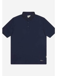 at.p.co ανδρική μπλούζα πόλο βαμβακερή μονόχρωμη με κεντημένο logo - a285p6p04- σκούρο μπλε