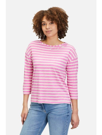 so cosy γυναικεία μπλούζα με ριγέ print - 2147/8072 φούξια