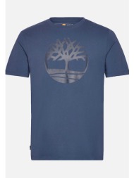 timberland ανδρικό t-shirt με logo print regular fit `kennebec river` - tb0a2c2rs741 μπλε