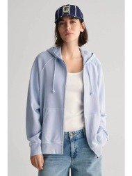 gant γυναικεία ζακέτα φούτερ με κουκούλα και κεντημένο logo relaxed fit - 4200863 μπλε ανοιχτό