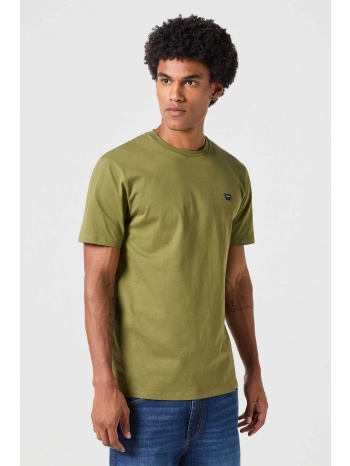 wrangler® ανδρικό βαμβακερό t-shirt μονόχρωμο με contrast