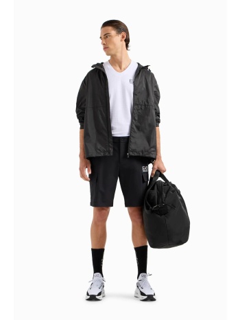 ea7 ανδρικό αδιάβροχο jacket με κουκούλα oversized fit 