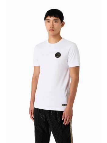 ea7 ανδρικό t-shirt με στρογγυλό logo patch regular fit 