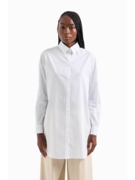 armani exchange γυναικείο πουκάμισο μονόχρωμο ποπλίνα - 3dyc12yn3nz λευκό