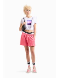 armani exchange γυναικείο σορτς με λογότυπο - 3dys89yjfhz ροζ φλαμίνγκο