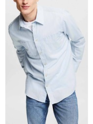 esprit ανδρικό πουκάμισο από λινάρι και βαμβάκι με τσέπες regular fit - 994ee2f301 μπλε ανοιχτό