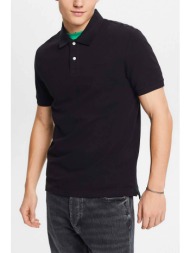esprit ανδρική πόλο μπλούζα πικέ με λογότυπο straight fit - 994ee2k301 μαύρο