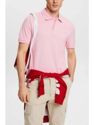 esprit ανδρική πόλο μπλούζα πικέ με λογότυπο straight fit - 994ee2k301 ροζ