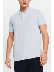esprit ανδρική πόλο μπλούζα πικέ με λογότυπο straight fit - 994ee2k301 μπλε ανοιχτό