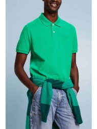 esprit ανδρική πόλο μπλούζα πικέ με λογότυπο straight fit - 994ee2k301 πράσινο
