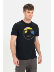 camel active ανδρικό t-shirt με graphic print regular fit - c241-409745-3t27 μαύρο