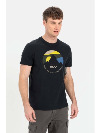 camel active ανδρικό t-shirt με graphic print regular fit 