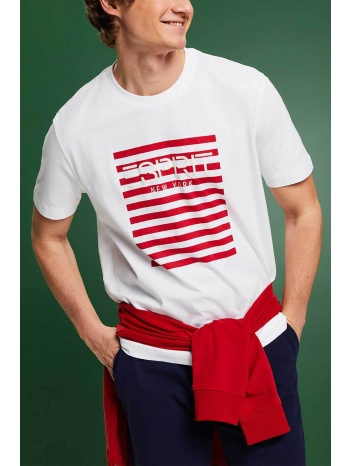esprit ανδρικό t-shirt με contrast logo print regular fit 