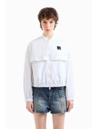 armani exchange γυναικείο jacket με logo patch - 3dyb46yn5rz λευκό