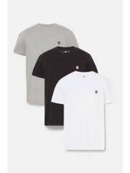 timberland σετ ανδρικά t-shirts μονόχρωμα με contrast logo print (3 τεμάχια) - tb0a6gh19591 πολύχρωμ