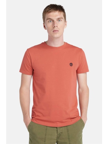 timberland ανδρικό t-shirt μονόχρωμο με κεντημένη contrast