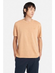 timberland ανδρικό t-shirt μονόχρωμο με tone-on-tone κεντημένο έμβλημα - tb0a5yayp471 μουσταρδί
