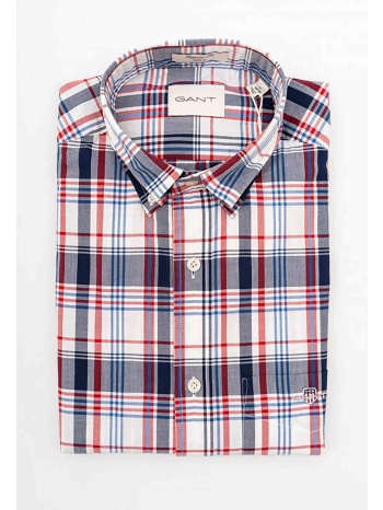 gant ανδρικό πουκάμισο button down με καρό σχέδιο και τσέπη