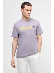 timberland ανδρικό t-shirt βαμβακερό μονόχρωμο με contrast logo print - tb0a5upqeg71 λιλά