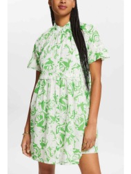esprit γυναικείο mini φόρεμα σεμιζιέ με all-over print a-line - 034ee1e351 πράσινο
