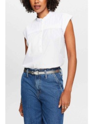 esprit γυναικεία αμάνικη μπλούζα με 1/2 φερμουάρ regular fit - 034ee1f333 λευκό