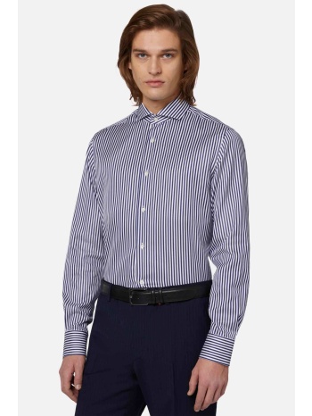boggi milano ανδρικό πουκάμισο με ριγέ σχέδιο slim fit 