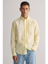 gant ανδρικό πουκάμισο button-down με ριγέ print regular fit - 3230112 κίτρινο