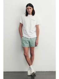 maison labiche ανδρικό t-shirt straight cut `popincourt méditerranée` - smpopinmediterr λευκό