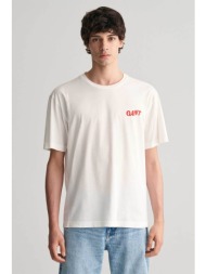 gant ανδρικό t-shirt με washed graphic print regular fit - 2013078 λευκό