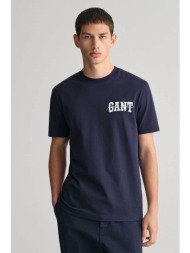 gant ανδρικό t-shirt με arch script graphic print regular fit - 2033016 μπλε σκούρο