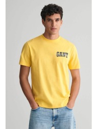 gant ανδρικό t-shirt με arch script graphic print regular fit - 2033016 κίτρινο